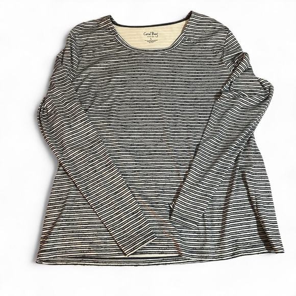 Coral Bay Moisture Wicking Striped Polyester Top - Picture 1 of 2